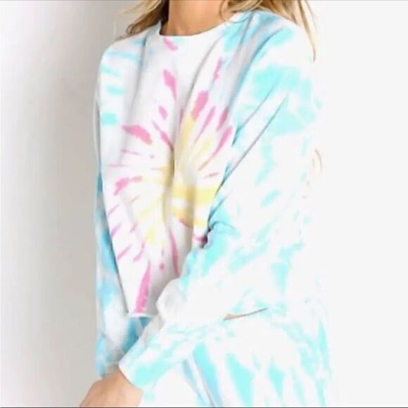 Spiritual Gangster | Tie Dye Crop Crewneck - Picture 1 of 6